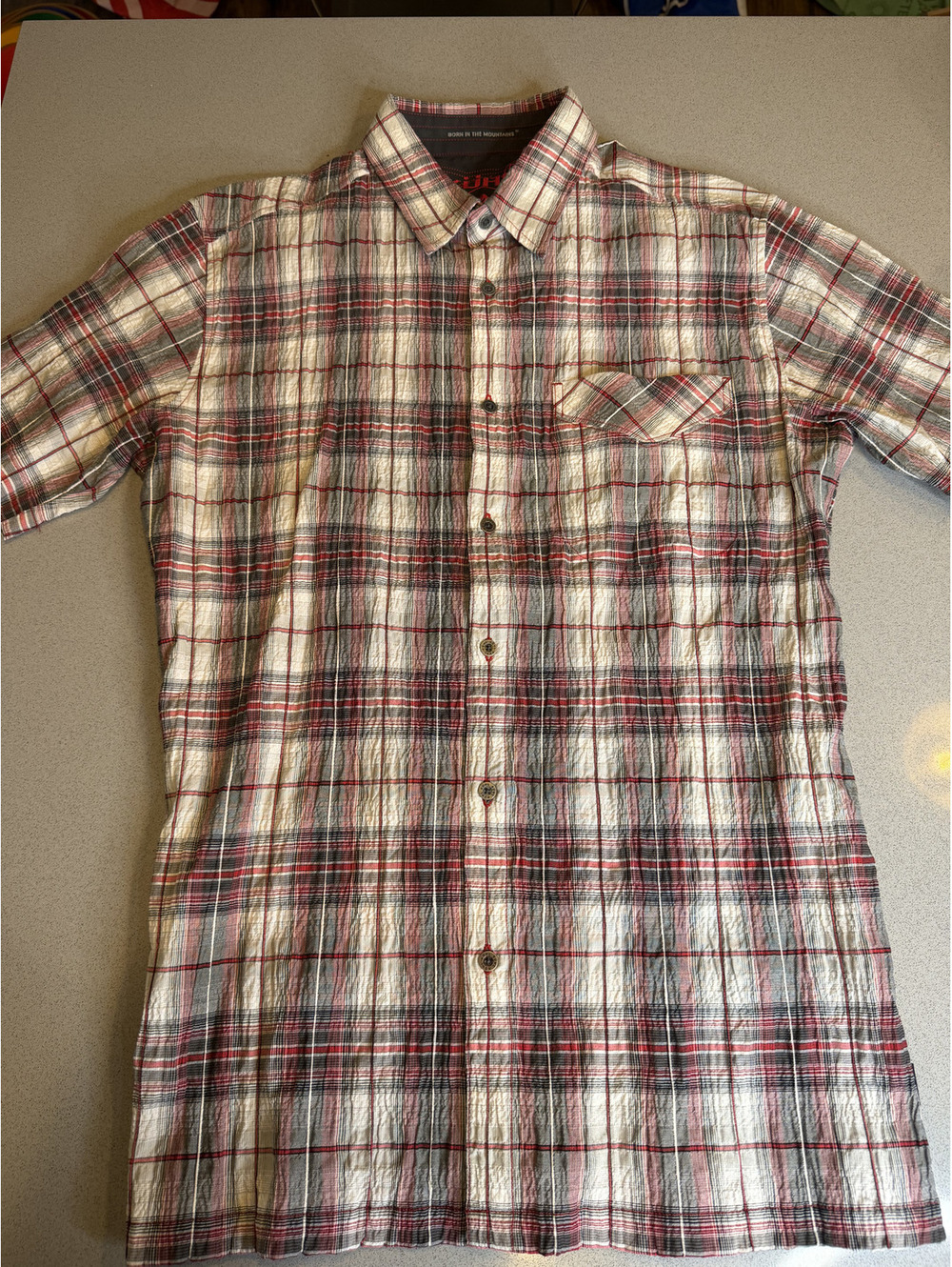 Kuhl Mountain Grown Shirt Medium Red Plaid